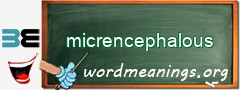 WordMeaning blackboard for micrencephalous